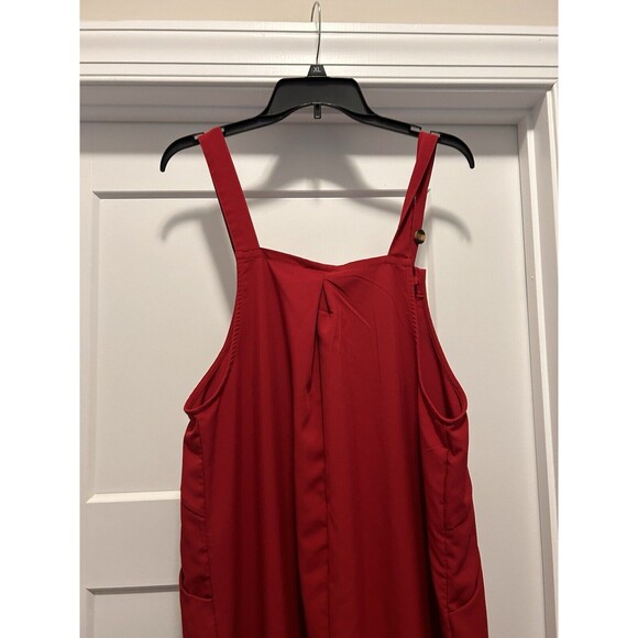 Women's Bib Overalls Sleeveless Loose Wide Leg Jumpsuits Rompers Pockets Size XL - Picture 6 of 7